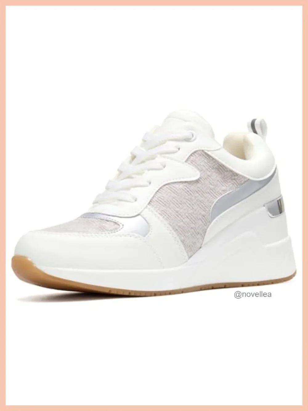 Women's 2 Inch Wedge Heel Platform Sneakers, Knit Athletic Tennis Shoes